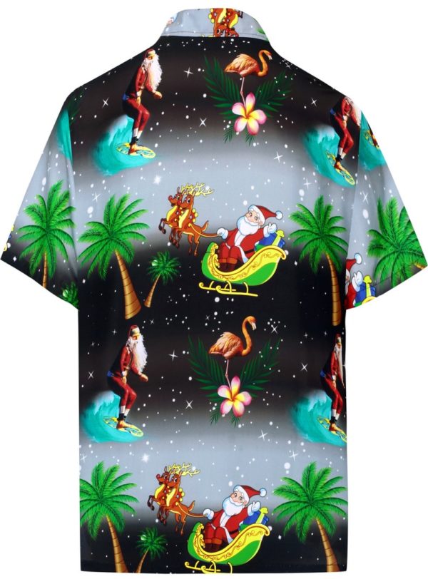 Santa Claus Flamingo Christmas Hawaiian Shirt