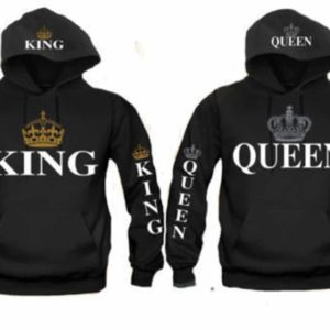 King & Queen Crown Couples Hoodies Matching Valentine's Christmas Hoodies