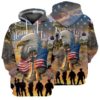 4th Of July Independence Day Memorial Day American Eagle Home Of The Free All Over Print 3D Hoodie