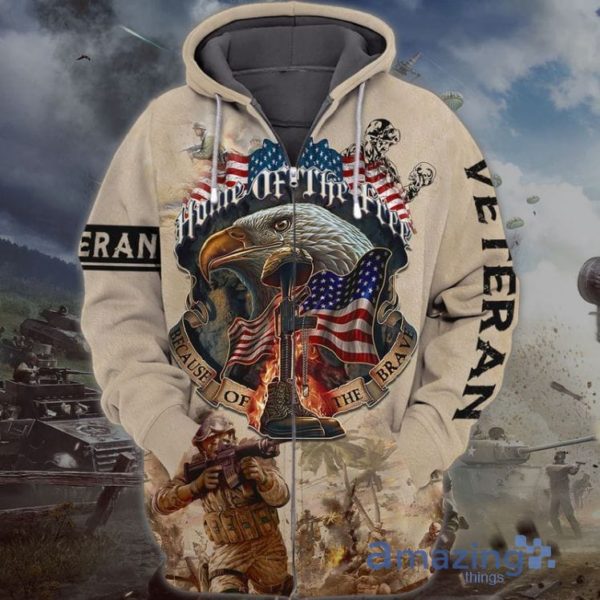 4th Of July Independence Day Memorial Day American Eagle Veteran All Over Print 3D Hoodie