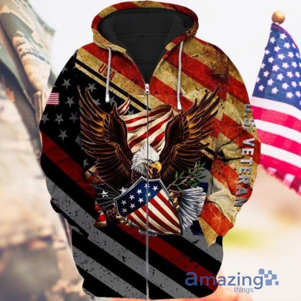 4th Of July Independence Day Memorial Day Veteran American Eagle 2 All Over Print 3D Hoodie