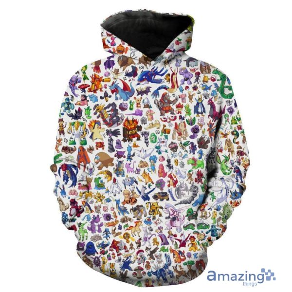 All Pokemon All The Pokemon All Over Print All Over Print 3D Hoodie