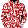 All The Fixins Christmas Snowing All Over Print All Over Print 3D Hoodie