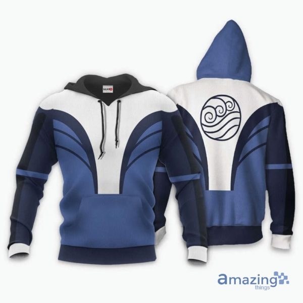 Avatar The Last Airbender Water Nation All Over Printed 3D Zip Hoodie