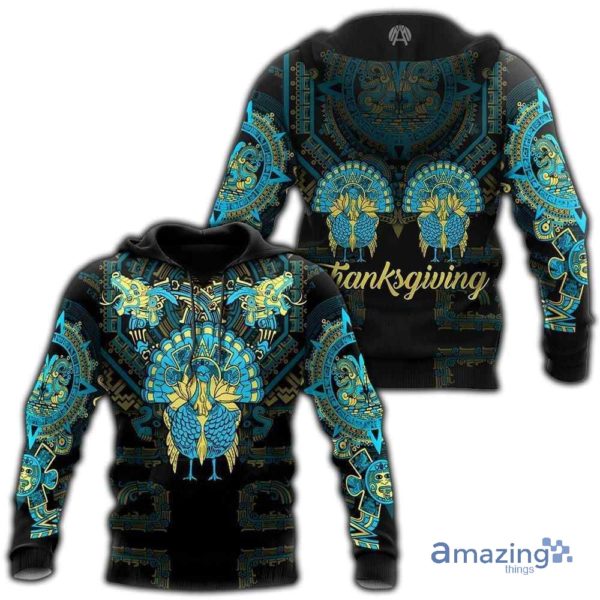 Aztec Mayan Aztec Turkey Thanksgiving All Over Printed 3D Hoodie