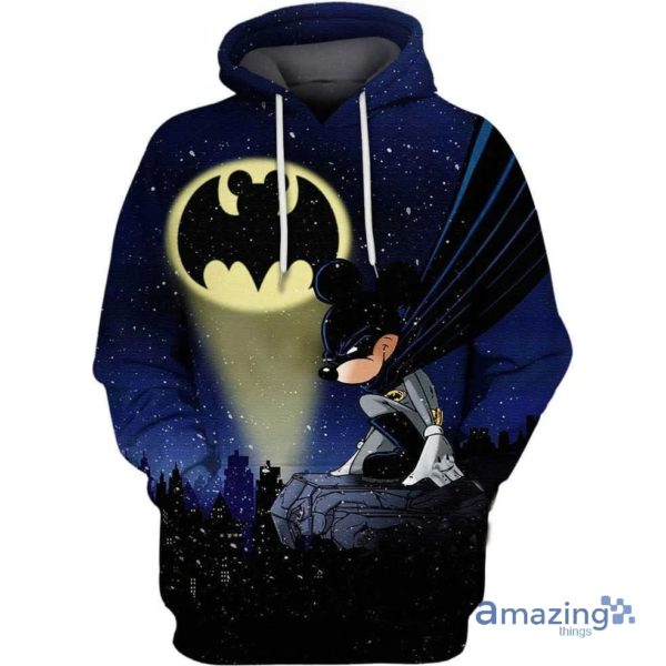 Batman X Mickey Mouse All Over Printed 3D Zip Hoodie