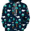 Bear Brillz Christmas All Over Printed 3D Hoodie