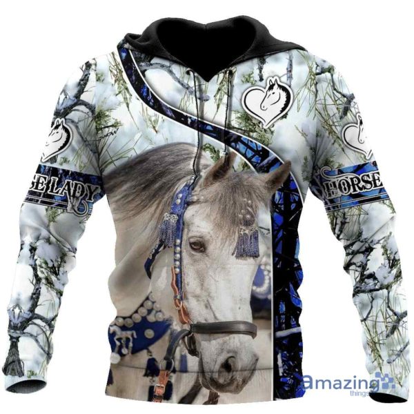 Beautiful White Horse All Over Printed 3D Hoodie