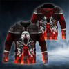 Blood Ghost Skull All Over Printed 3D Hoodie