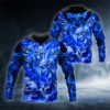 Blue Ghost Skull All Over Printed 3D Hoodies