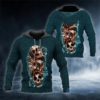 Blue Skull All Over Printed 3D Hoodie