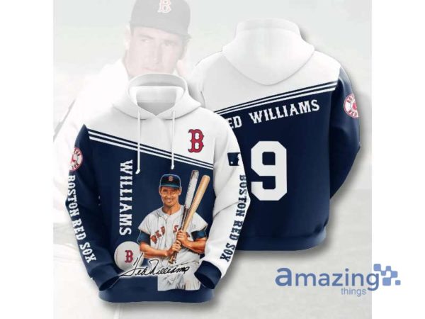 Boston Red Sox Ted Williams All Over Printed 3D Hoodie