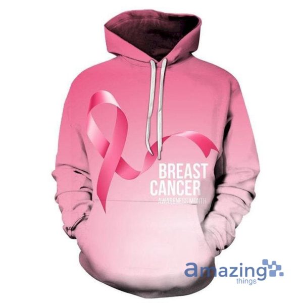 Breast Cancer Awareness Month Ombre Pink All Over Printed 3D Hoodie