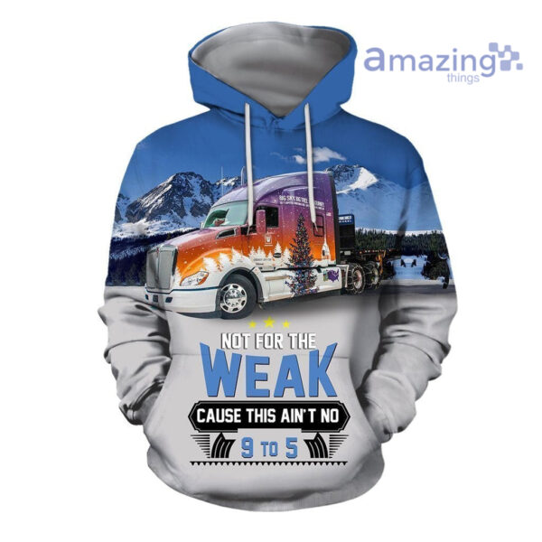 Christmas Truck And Winter All Over Printed 3D Shirts - 3D Hoodie - White