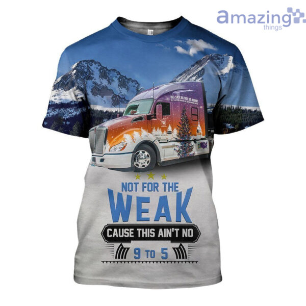 Christmas Truck And Winter All Over Printed 3D Shirts - 3D T-Shirt - White