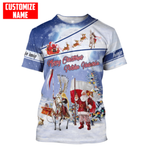 Merry Christmas Polska Husaria All Over Printed 3D Shirt - 3D T-Shirt - White