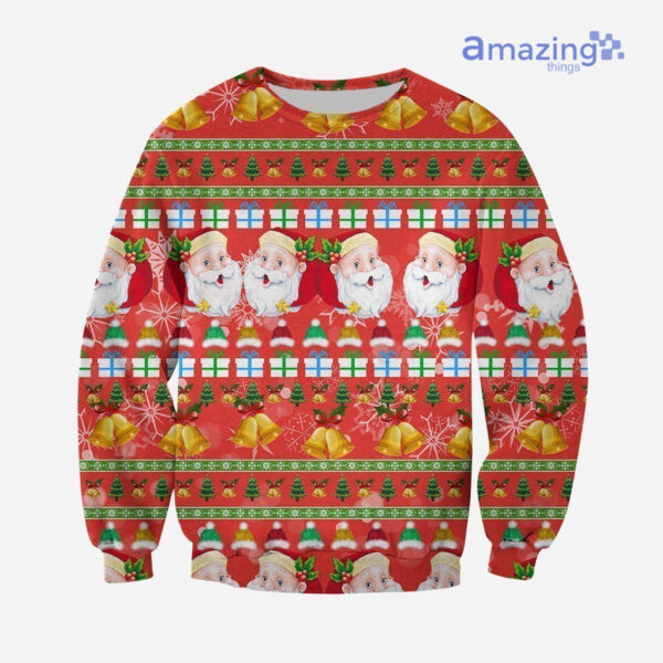 Merry Christmas Santa Ugly Christmas All Over Printed 3D Shirts - 3D Sweatshirt - Red