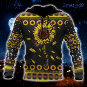 Sunflower And Skull You Are My Sunshine All Over Printed 3D Shirts - 3D Hoodie - Black