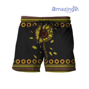 Sunflower And Skull You Are My Sunshine All Over Printed 3D Shirts - Short Pant - Black