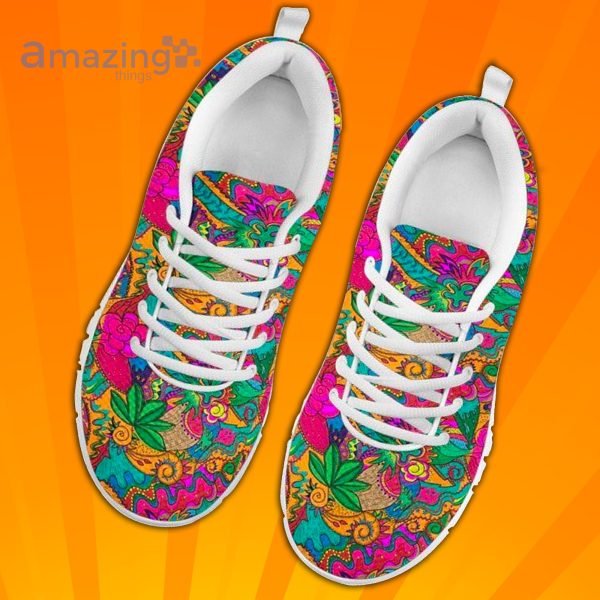 Abstract Flowers Custom Sneakers Shoes For Men And Women