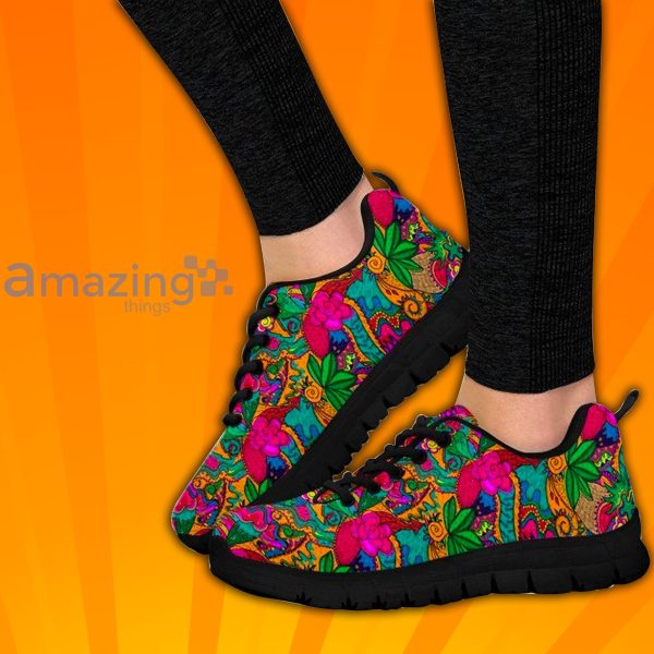 Abstract Flowers Custom Sneakers Shoes For Men And Women