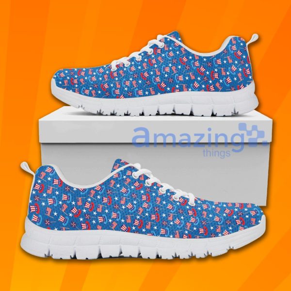 American Independence Day Pattern Over Printed Sneakers For Men And Women