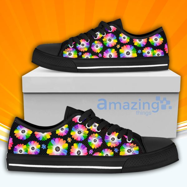 Autism Awareness Daisy Flower Low Cut Canvas Shoes For Men And Women