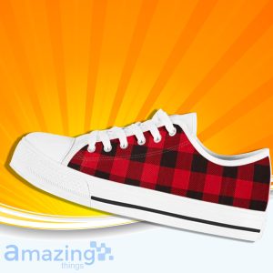 Buffalo Plaid Pattern Low Cut Canvas Shoes For Men And Women
