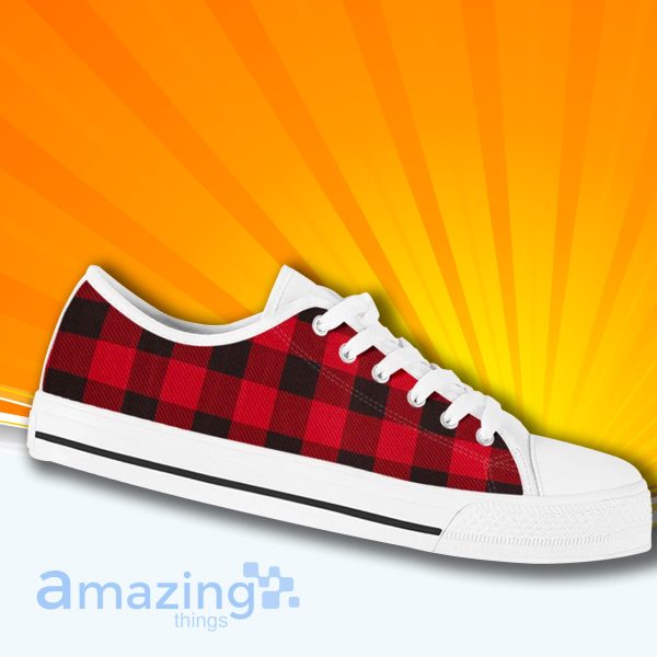 Buffalo Plaid Pattern Low Cut Canvas Shoes For Men And Women