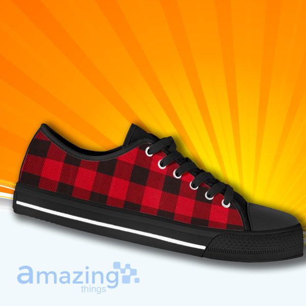 Buffalo Plaid Pattern Low Cut Canvas Shoes For Men And Women