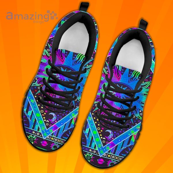 Burning Sun Tie Dye Custom Sneakers Shoes For Men And Women