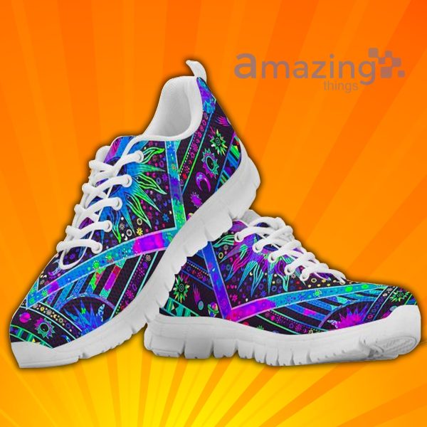 Burning Sun Tie Dye Custom Sneakers Shoes For Men And Women