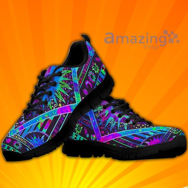 Burning Sun Tie Dye Custom Sneakers Shoes For Men And Women