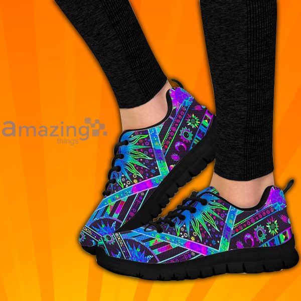 Burning Sun Tie Dye Custom Sneakers Shoes For Men And Women