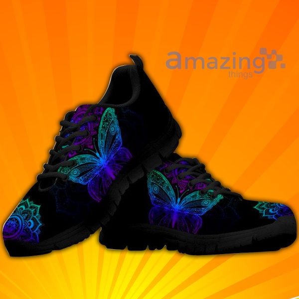 Butterfly Mandala Custom Sneakers Shoes For Men And Women