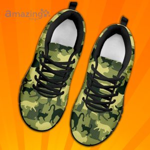 Camouflage Cat Custom Sneakers Shoes For Men And Women