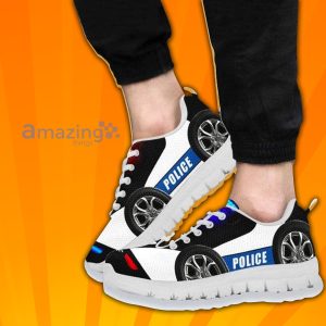 Cartoon Police Car Custom Sneakers Shoes For Men And Women