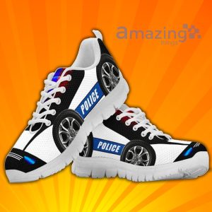 Cartoon Police Car Custom Sneakers Shoes For Men And Women