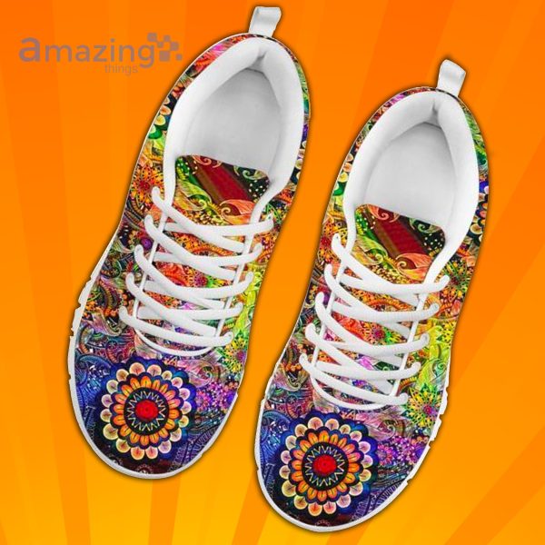 Colorful Floral Print Custom Sneakers Shoes For Men And Women