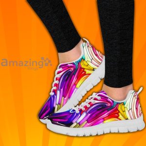 Colorful Liquid Custom Sneakers Shoes For Men And Women