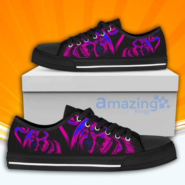 Colorful Sugar Skull Low Cut Canvas Shoes For Men And Women
