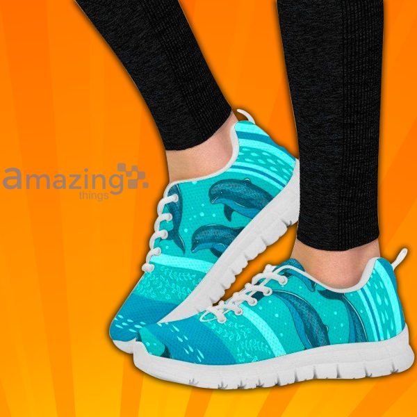 Cute Animal Dolphin Ocean Custom Sneakers Shoes For Men And Women