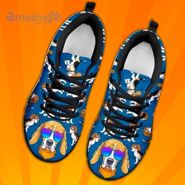 Cute Cartoon Dog Puppies Beagle Custom Sneakers Shoes For Men And Women