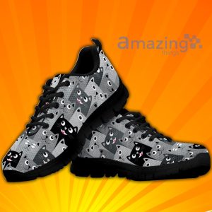 Cute Cat Face Custom Sneakers Shoes For Men And Women