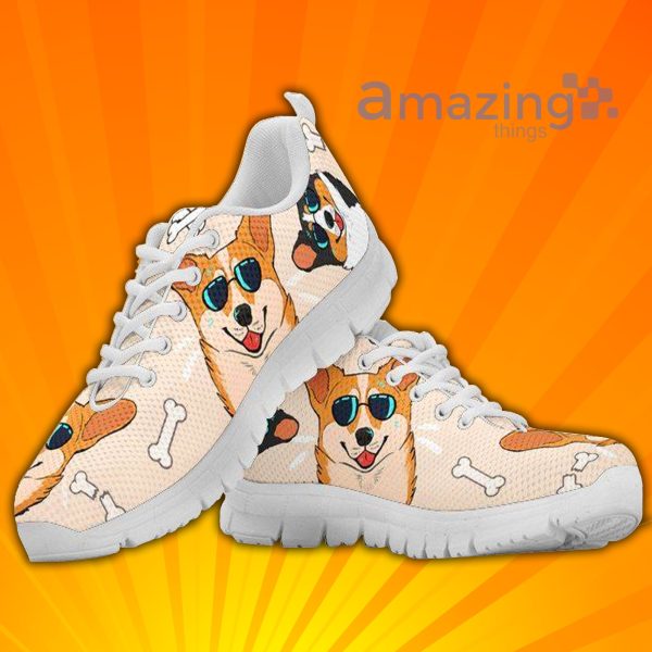 Cute Corgi Shoes For Men Women 3D Print Fashion Sneaker