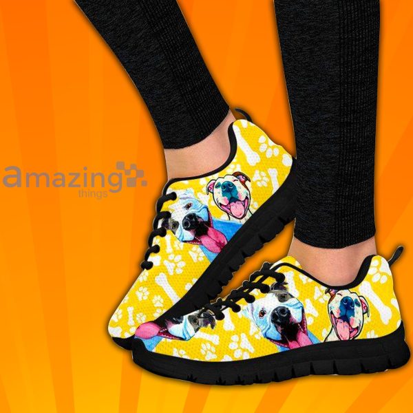 Cute Pit Bull Custom Sneakers Shoes For Men And Women