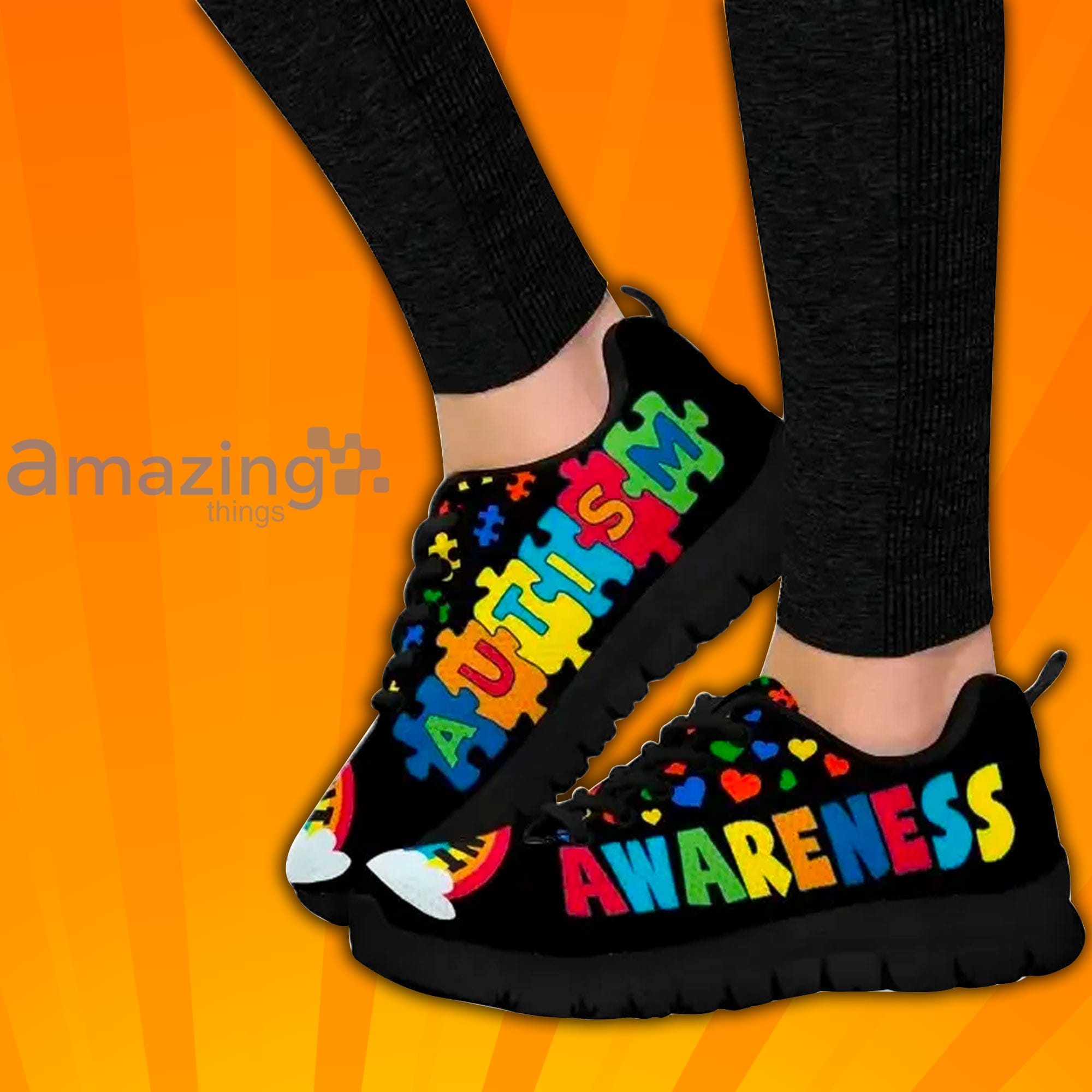Different Not Less Autism Awareness Custom Sneakers Shoes For Men And Women image Different Not Less Autism Awareness Custom Sneakers Shoes For Men And Women Product photo 1
