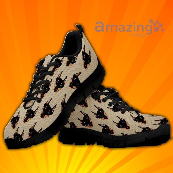 Doberman Pinscher Custom Sneakers Shoes For Men And Women