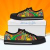 Hippie Colorful Abstract Peace Sign Low Cut Canvas Shoes For Men And Women