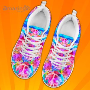Hippie Peace Sign Custom Sneakers Shoes For Men And Women